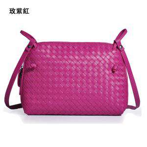 手工羊皮編織包新品女包 真皮小包斜背包 編織女包單肩包歐美品牌女士包包