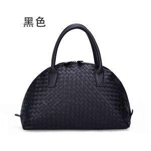 編織小羊皮女士大包餃子包貝殼包時尚真皮女士大包簡約風編織大包