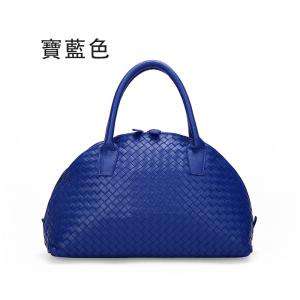 歐美時尚手提包 品牌同款編織貝殼女包 羊皮編織餃子包 真皮編織包