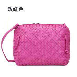 手工羊皮編織包新品女包 真皮小包斜背包 編織女包單肩包歐美品牌女士包包