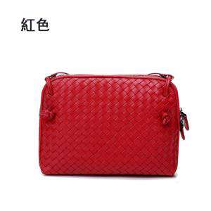 手工羊皮編織包新品女包 真皮小包斜背包 編織女包單肩包歐美品牌女士包包