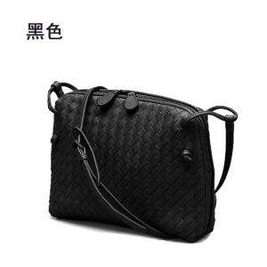 純手工羊皮編織包新品女包 真皮單肩包歐美品牌女士包包 真皮小包斜背包 羊皮編織女包