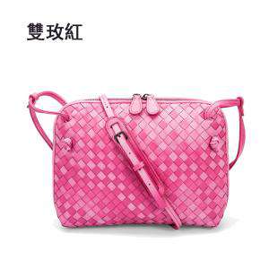 純手工羊皮編織包新品女包 真皮單肩包歐美品牌女士包包 真皮小包斜背包 羊皮編織女包