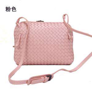 純手工羊皮編織包新品女包 真皮單肩包歐美品牌女士包包 真皮小包斜背包 羊皮編織女包