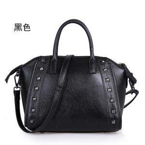 真皮鉚釘包 真皮手提包 真皮多功能女包 真皮女士包 歐美時尚真皮包 鉚釘牛皮包 鉚釘真皮女包