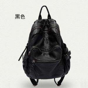 軟皮旅行後背包 歐美風范後背包 休閒學院風書包後背包 小羊皮後背包