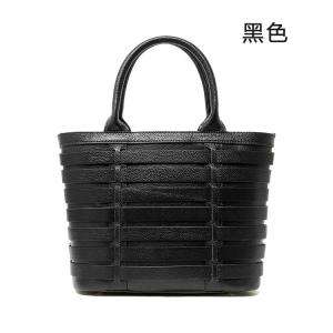 新款歐美風範潮流時尚手工編織手提包 頭層牛皮手提包 真皮女包 