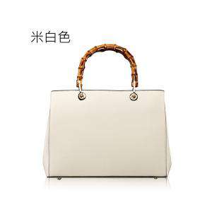 2016春季新款真皮女包 竹節手挽真皮手提包 復古外貿牛皮包包