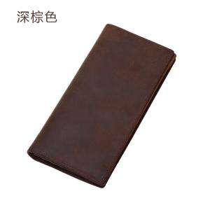 復古簡約款式瘋牛皮錢包 真皮零錢包長夾 瘋馬皮長夾 頭層牛皮錢包手拿包