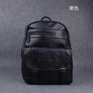 韓版頭層牛皮手工後背包 油蠟皮學生書包 復古時尚男女通用雙肩包 休閑真皮油蠟牛皮背包