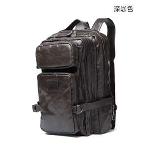 多色多功能多用途真皮男女背包 休閑頭層牛皮後背包 大容量旅行包雙肩包 真皮斜挎包 油蠟牛皮包包