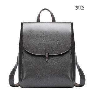 二層牛皮雙肩包 歐美時尚油蠟牛皮後背包 真皮旅行包 真皮女包包