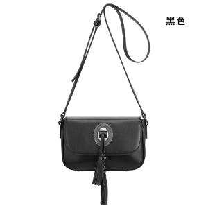 真皮女包流蘇包 歐美時尚簡約牛皮女包 百搭單肩斜跨女士包包 馬鞍包迷你小包