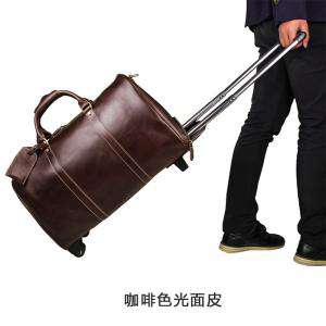 歐美超大容量復古旅行包 瘋馬皮行李袋 真皮男包 拉杆行李包 頭層牛皮旅行包 油皮光皮旅行袋