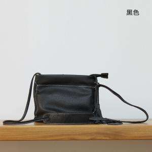 復古森女流蘇包 手工軟皮手機包 頭層牛皮女士流蘇斜挎單肩包 斜挎小方包