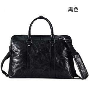 植鞣皮手抓紋公事包 商務復古公文包男包 頭層牛皮單肩包斜背包 真皮電腦手提包