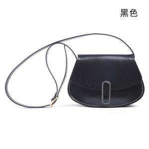 植鞣皮包真皮包包 新款ins馬鞍包半圓包斜背包 女士單肩包斜挎包 真皮女包肩背包側背包 