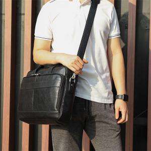 歐美復古真皮男包 頭層瘋馬皮公事包 男士手提包單肩背包斜挎包 商務公文包斜背包