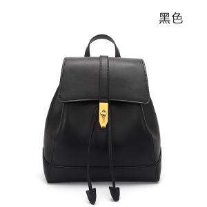 真皮雙肩包 新款潮時尚束口後背包 女生雙肩背包 大容量牛皮學生書包 女大學生背包