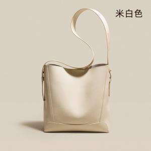 通勤水桶包包 新款時尚托特包 真皮女包 大容量單肩斜挎包 牛皮手袋 高級感斜背包側背包