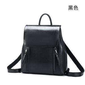 真皮後背包 多功能油蠟牛皮女包 時尚雙肩包 女生高級感背包 女士雙肩背包 學院風學生書包
