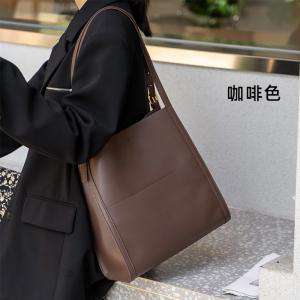 女式托特包 柔軟納帕牛皮通勤包包 真皮大包包手提包 大容量時尚手袋水桶包女包單肩背包