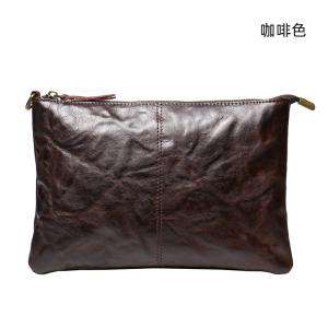 歐美復古男女真皮手拿包 手工植鞣皮文件包 頭層牛皮iPad包 簡約手腕包皮夾