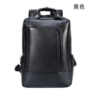 新款L型商務通勤頭層牛皮後背包 15.6吋電腦背包雙肩背包 男士真皮旅行包輕便行李箱包