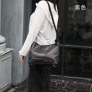 韓版真皮水桶包 女式托特包 大容量單肩背包斜挎包女包 休閒斜背包頭層牛皮側背包