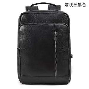 大容量後背包 瘋馬皮16寸真皮雙肩包 復古頭層牛皮書包電腦包 帶USB口旅行包