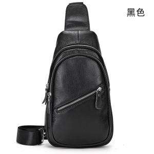 真皮單肩包iPad斜挎包 頭層牛皮男包手機包 真皮胸包男士黑色斜背包側背包