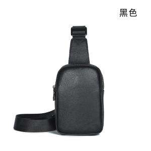 新款真皮胸包 男士單肩包 休閑運動斜挎包 頭層牛皮斜背挎包胸前包 戶外旅行背包