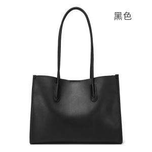 柔軟牛皮托特包 大容量女式真皮手袋 新款手提包水桶包女小眾高級感百搭通勤單肩背包