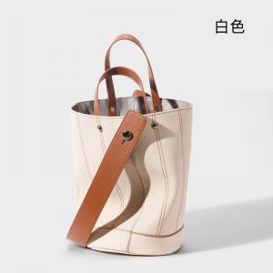 百搭頭層牛皮手提包 上班高級感真皮女包水桶包手袋 真皮女包斜背包腋下包手提袋