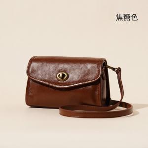 頭層牛皮信封包 復古真皮女包 高級感簡約斜背包 百搭單肩斜挎包側背包小背包推薦