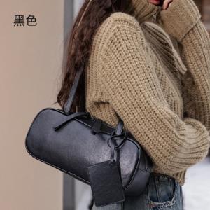 新款頭層牛皮植鞣皮波士頓包 真皮女包通勤時尚單肩腋下包 女生手提包手袋推薦