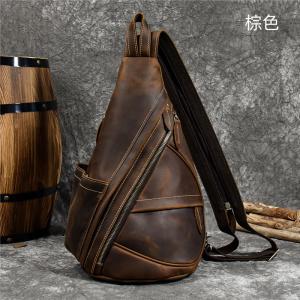 一包多用 多功能胸包後背包 頭層牛皮胸前包 休閑真皮三用包包斜背包ipad包包推薦