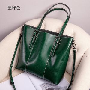 經典款油蠟牛皮托特包 大容量真皮單肩女包 牛皮休閑購物袋 女生公文包腋下包手袋推薦