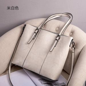 經典款油蠟牛皮托特包 大容量真皮單肩女包 牛皮休閑購物袋 女生公文包腋下包手袋推薦