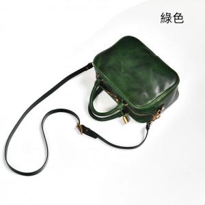 原創復古手工植鞣皮牛皮手提包 簡約斜背包女包小方包 女式手提袋單肩斜挎包 真皮女包推薦