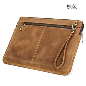 適用新款MacBook Pro 14吋電腦保護套 真皮蘋果筆記本電腦牛皮內膽包 瘋馬皮Apple MacBooPro皮夾推薦