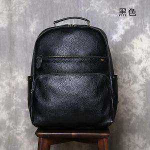 瘋馬皮真皮雙肩包 男士頭層牛皮大背包 商務15吋電腦背包 出差旅行背包推薦