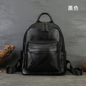 復古旅行雙肩包 女生大容量後背包 高級感雙肩背包短途出行出差真皮旅遊包推薦