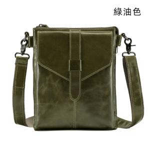 油蠟皮斜背包 真皮單肩包 通勤休閑男包斜挎包 高級感大容量包包 新品男肩背包推薦