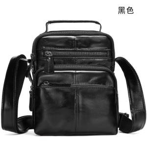 新品油蠟牛皮斜背包 真皮單肩包 復古男士斜挎包 通勤休閑男包 熱銷肩背包側背包推薦