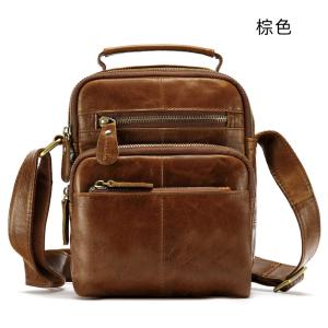 新品油蠟牛皮斜背包 真皮單肩包 復古男士斜挎包 通勤休閑男包 熱銷肩背包側背包推薦