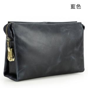 歐美瘋馬皮鎖扣手拿包 男式收納包 潮流真皮男士手袋 頭層牛皮手抓包長款皮夾皮包老闆包推薦