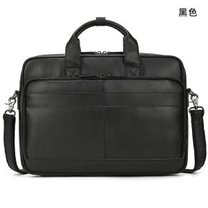 大號復古頭層瘋馬皮公文包手提包 男士真皮公事包 通勤商務15吋電腦包 男單肩斜挎包斜背包推薦