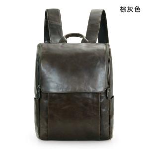 油蠟牛皮復古雙肩後背包 簡約頭層牛皮雙肩包 大容量筆電包 油蠟皮旅行包電腦包書包推薦