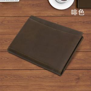 新款平板包 復古瘋馬皮筆記本收納包 多功能通勤商務電腦包 12.9吋ipad包包推薦